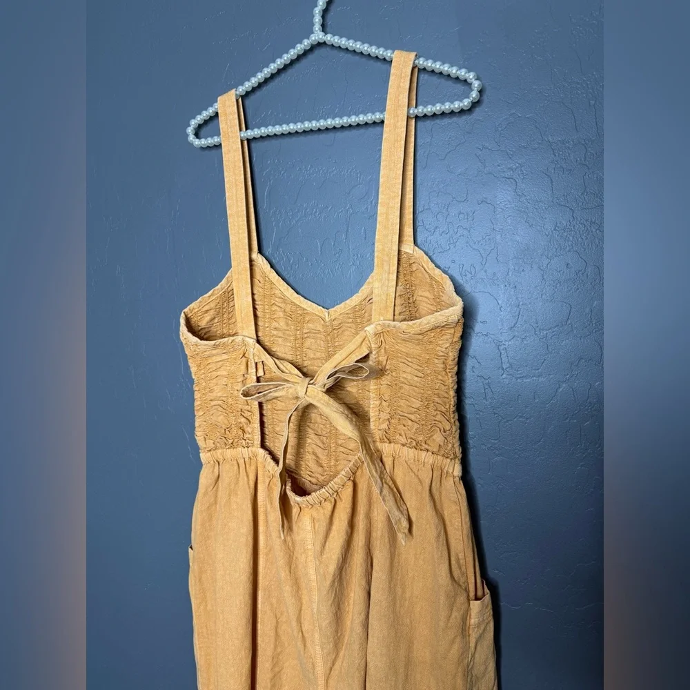 New Free People Forever and Always Ruched Jumpsuit